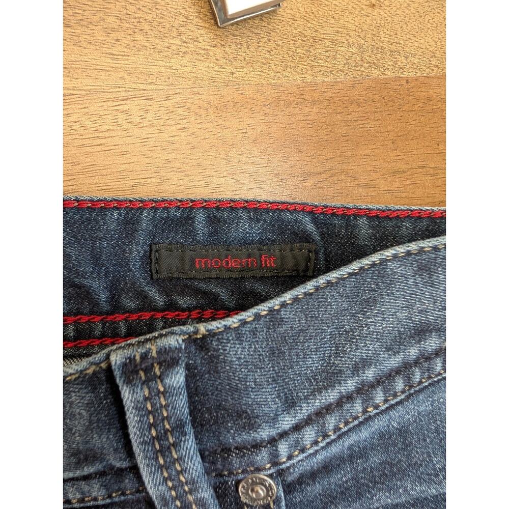 Alberto Jeans Mens 34x34 Blue Denim Super Stretch Modern Fit Straight 5017 NWT - Picture 6 of 7